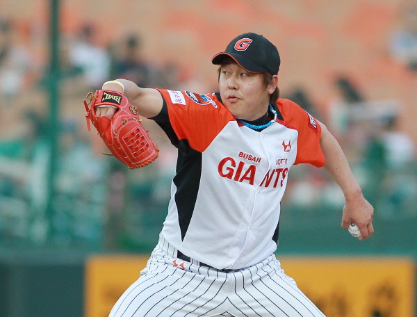 계투로 등판한 이명우선수